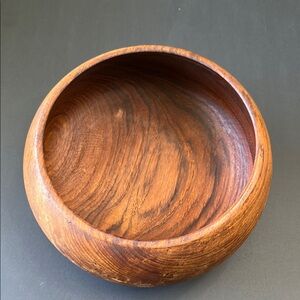 Teak- Thailand -Brown Wooden Bowl
